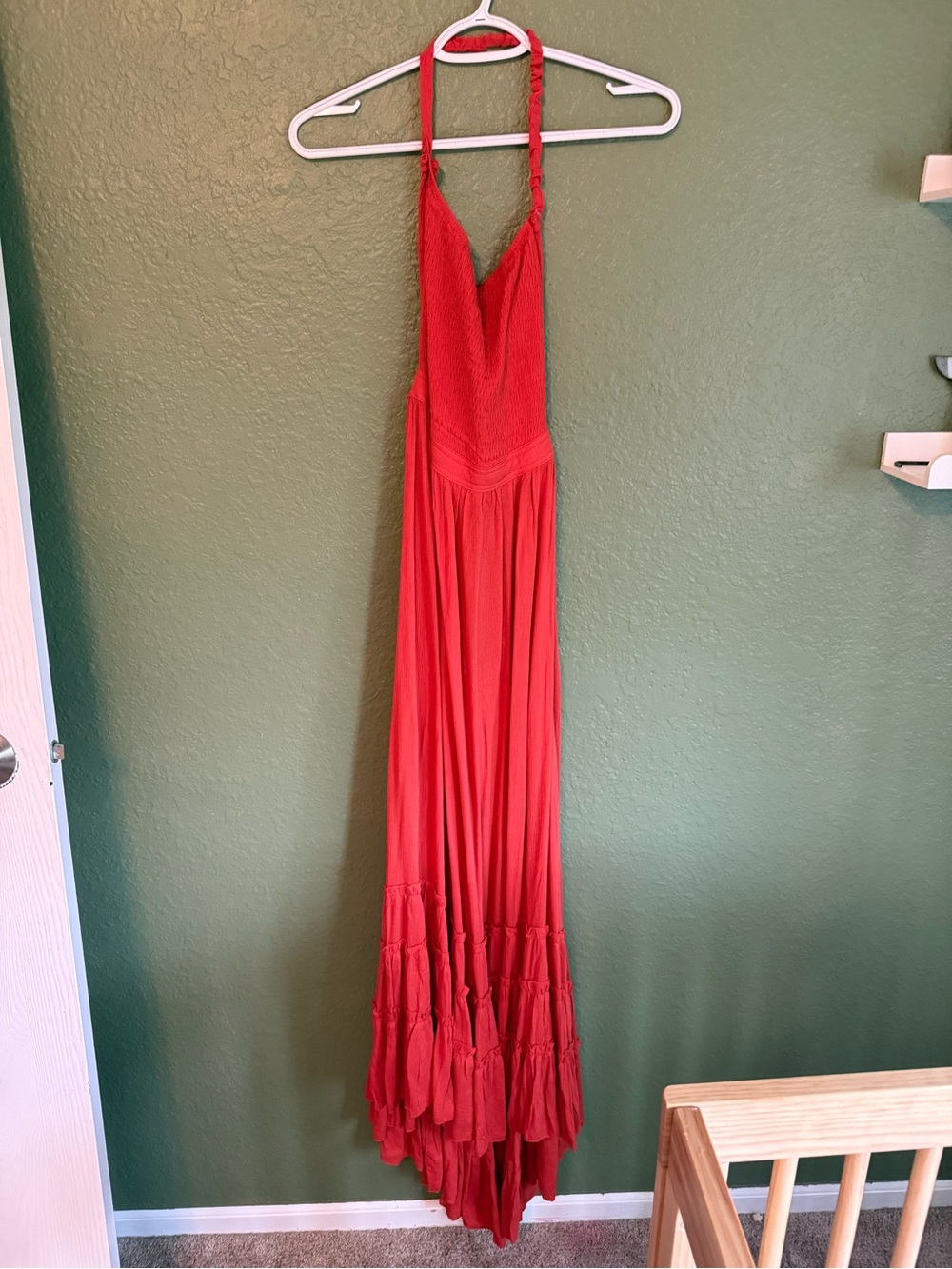 Red Halter Maxi Dress - Elegant Summer Evening Dress